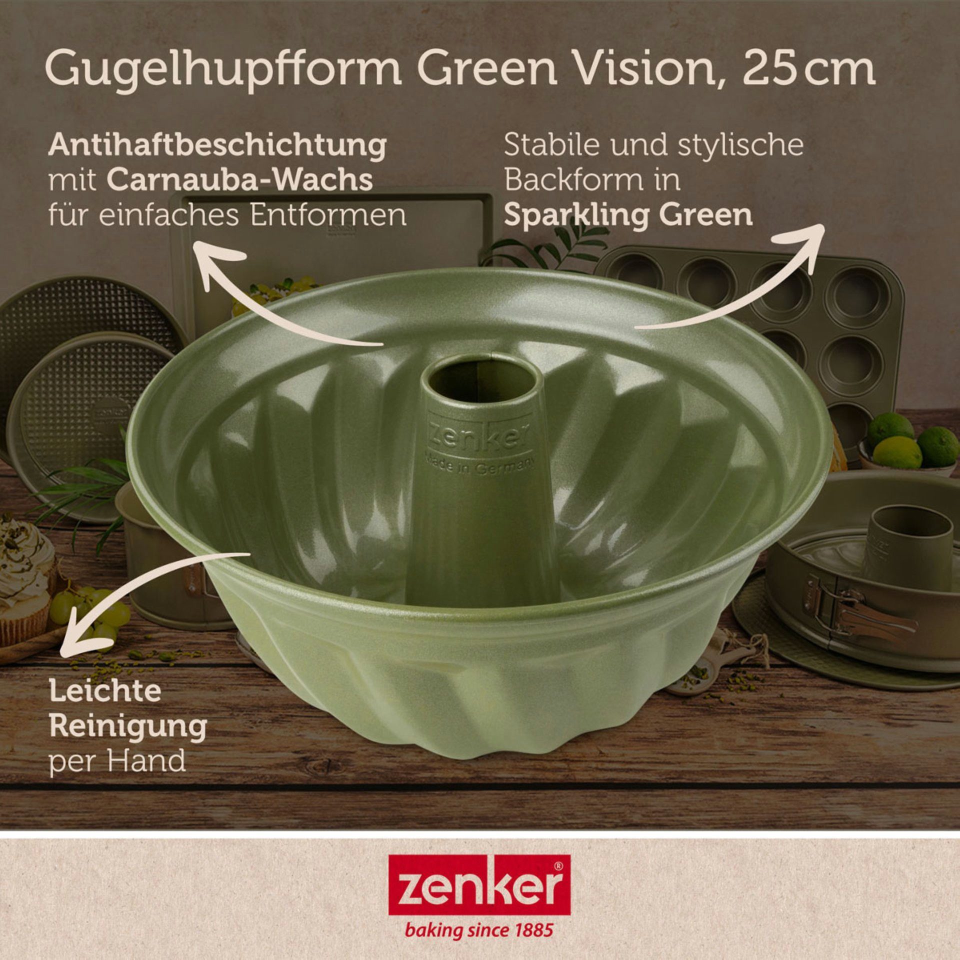Zenker Gugelhupfform für leckeren Gugelhupf – Gugelhupfform mit Antihaftbeschichtung