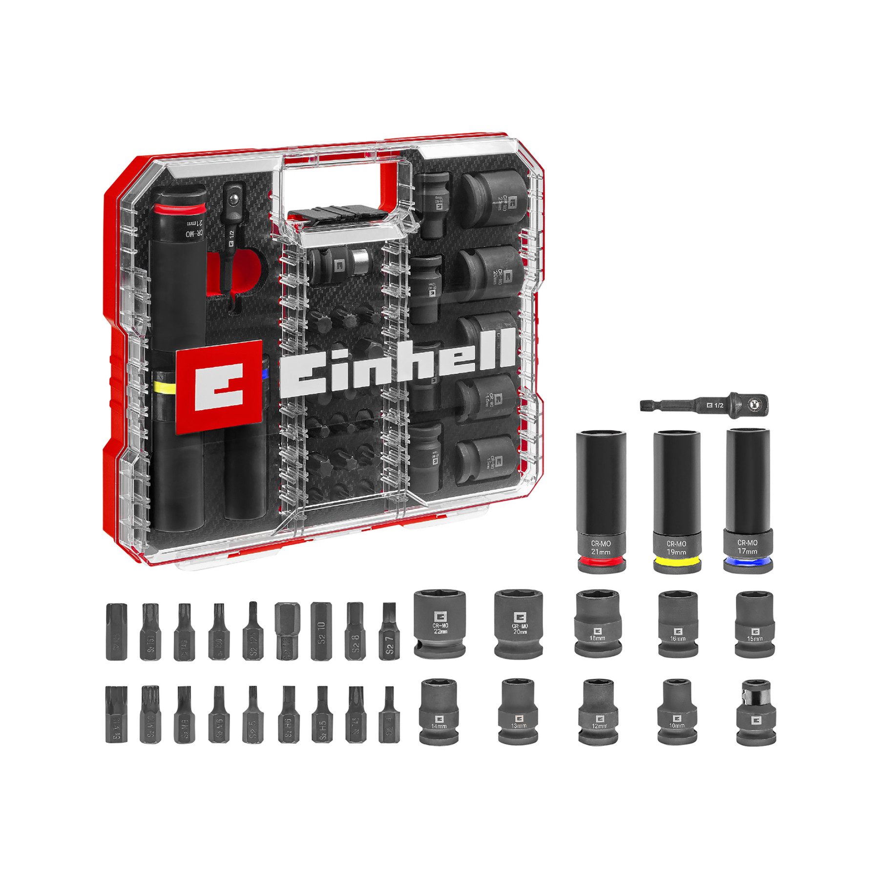 Einhell Bit- und Steckschlüsselset EINHELL Impact Stecknuss-Set, 109288, 32-teilig