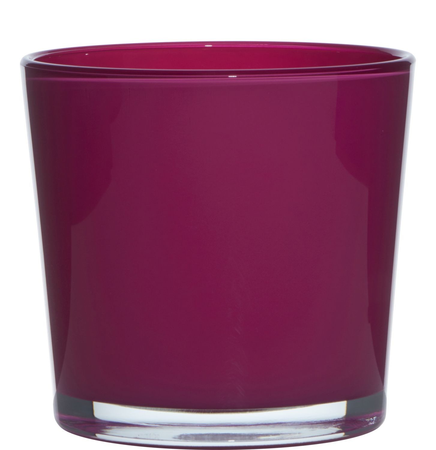 INNA-Glas Blumentopf Glasübertopf Alena, Magenta, 16 cm, Ø 17 cm
