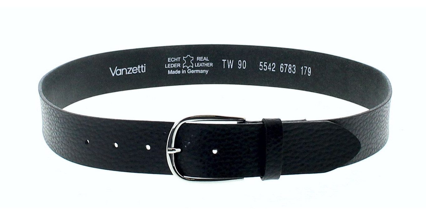 Vanzetti Ledergürtel V5542 Black Metallic Damen Ledergürtel Schwarz