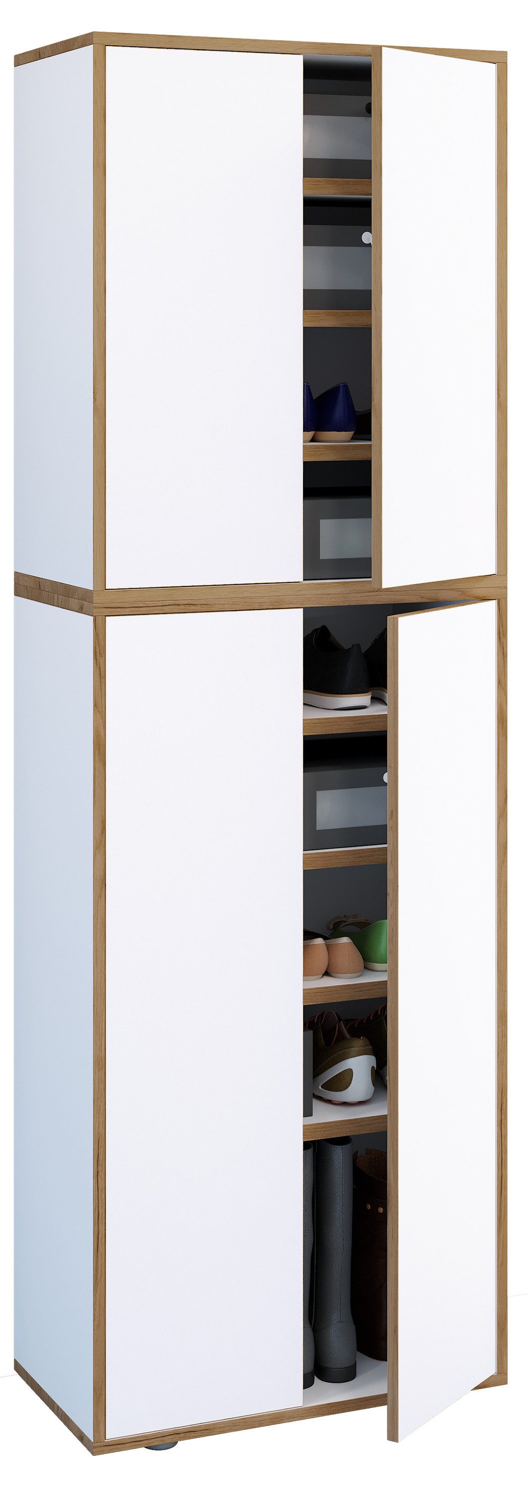 VCM Schuhschrank XL Holz Großer Schuhschrank Schuhkommode Salia B60