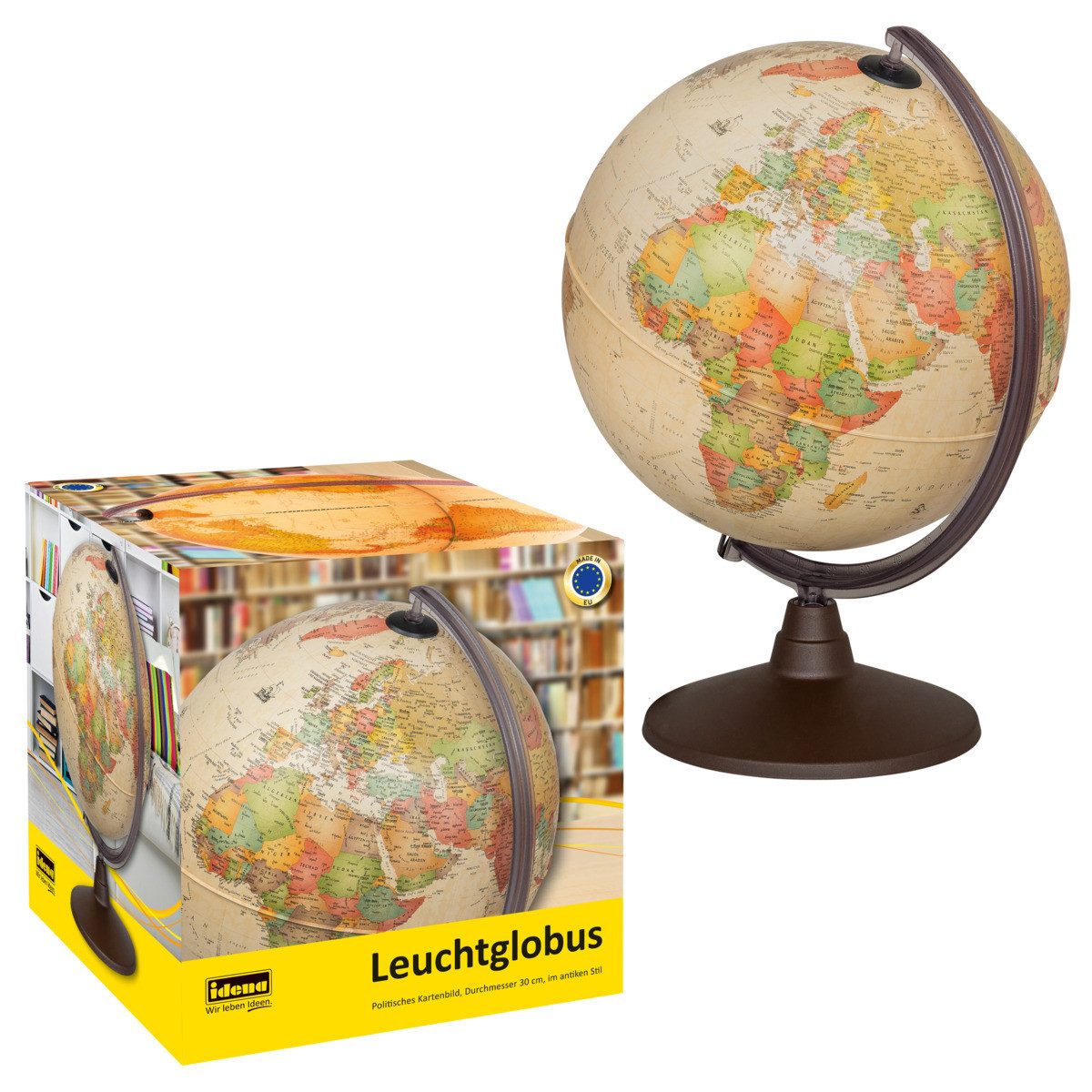 Idena Globus Idena 22904 - Leuchtglobus Antik Ø30cm