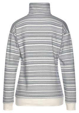 s.Oliver Sweatshirt mit Norwegermuster, Loungeanzug