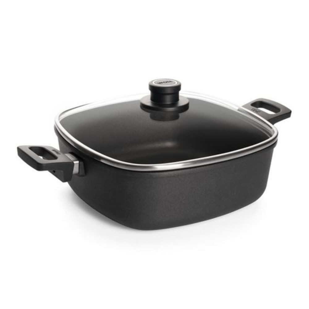 WOLL Servierpfanne Norbert Woll Guss-Kasserolle Titanium Nowo 24 x 24 cm Grau 6 Liter, (Guss- Kasserolle)