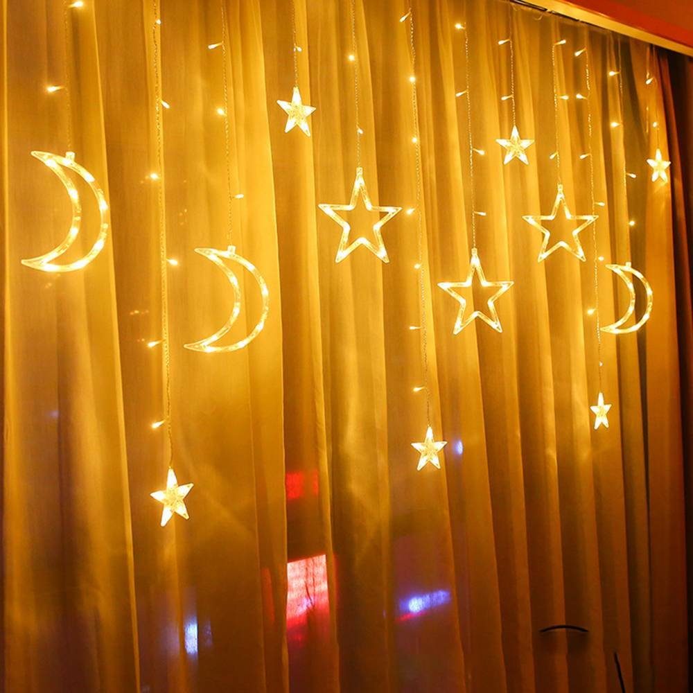 Rosnek LED-Lichtervorhang Sterne Lichternetz,8 Modi, Für günstig online kaufen