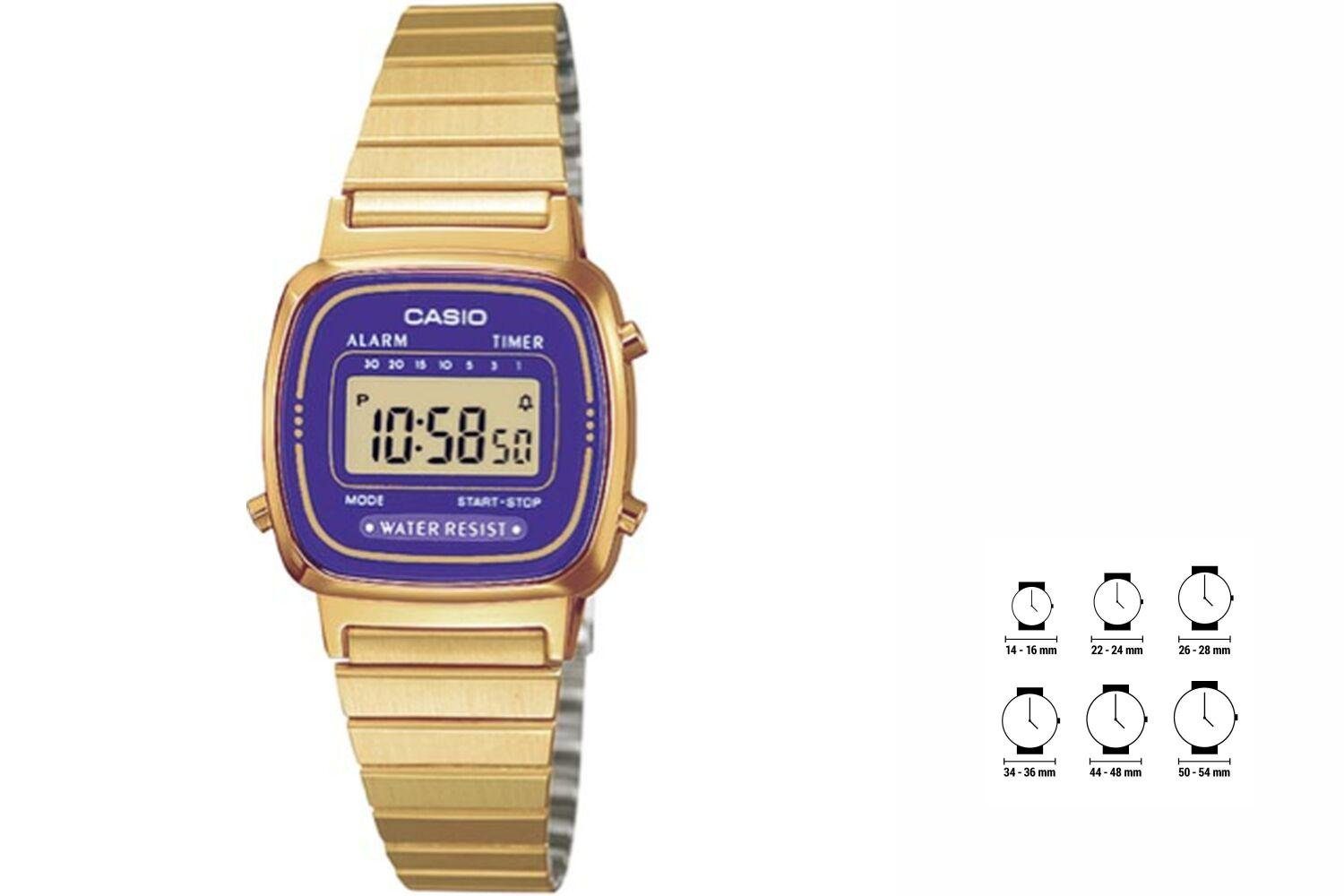 Quarzuhr CASIO CasioArmbanduhrDamenuhrLA670WGA-6DFØ30mmHarz