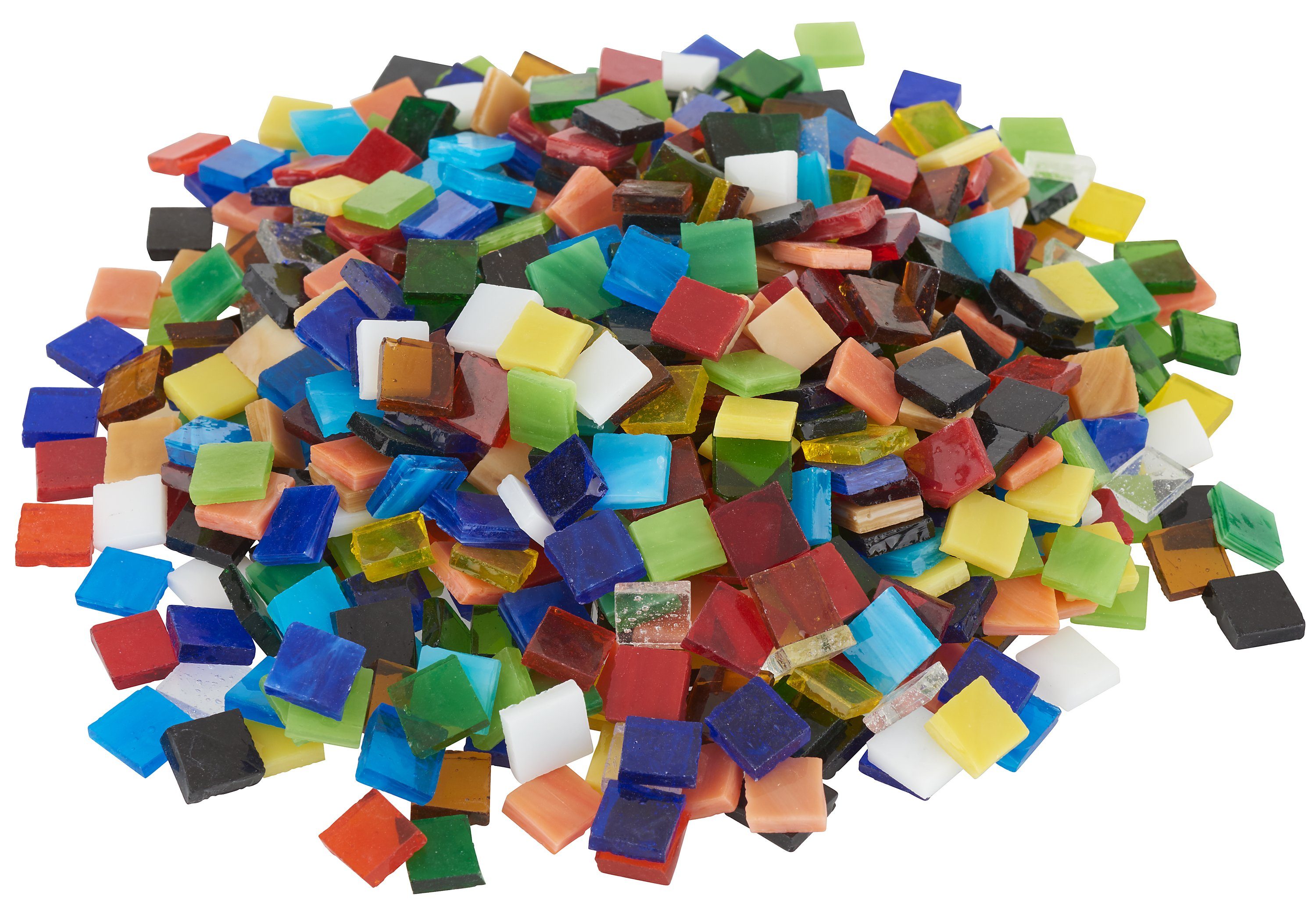 creativ company Dekoobjekt Glas-Mosaiksteine Bunter Mix 1 cm, 454 g