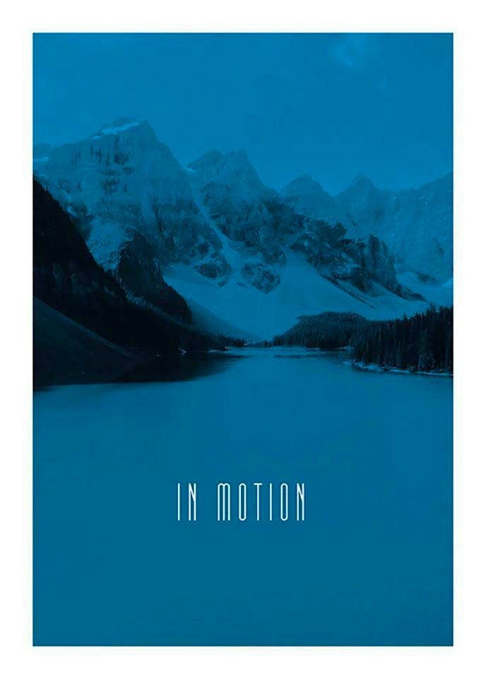 Komar Bild Word Lake In Motion Blue, Natur (1 St), Wandbild zur Dekoration - ohne Rahmen