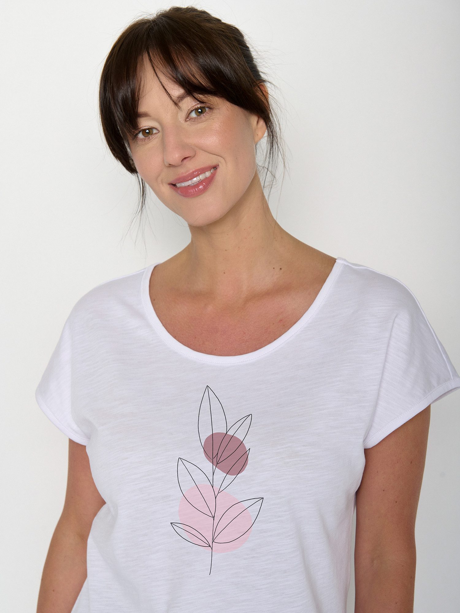 GREENBOMB T-Shirt Cool Bloom Classic (1-tlg) Rundhalsausschnitt, Bio-Baumwolle, GOTS Zertifiziert