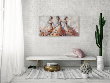 KUNSTLOFT Gemälde Sensuous Dance 100x50 cm, Leinwandbild 100% HANDGEMALT Wandbild Wohnzimmer