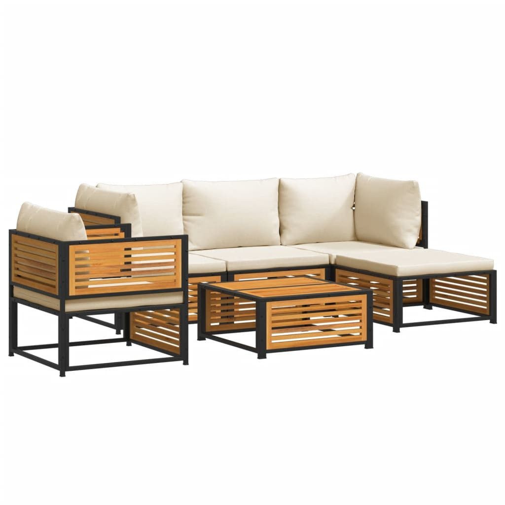 vidaXL Gartenlounge-Set 6-tlg. Garten-Sofagarnitur mit Kissen günstig online kaufen
