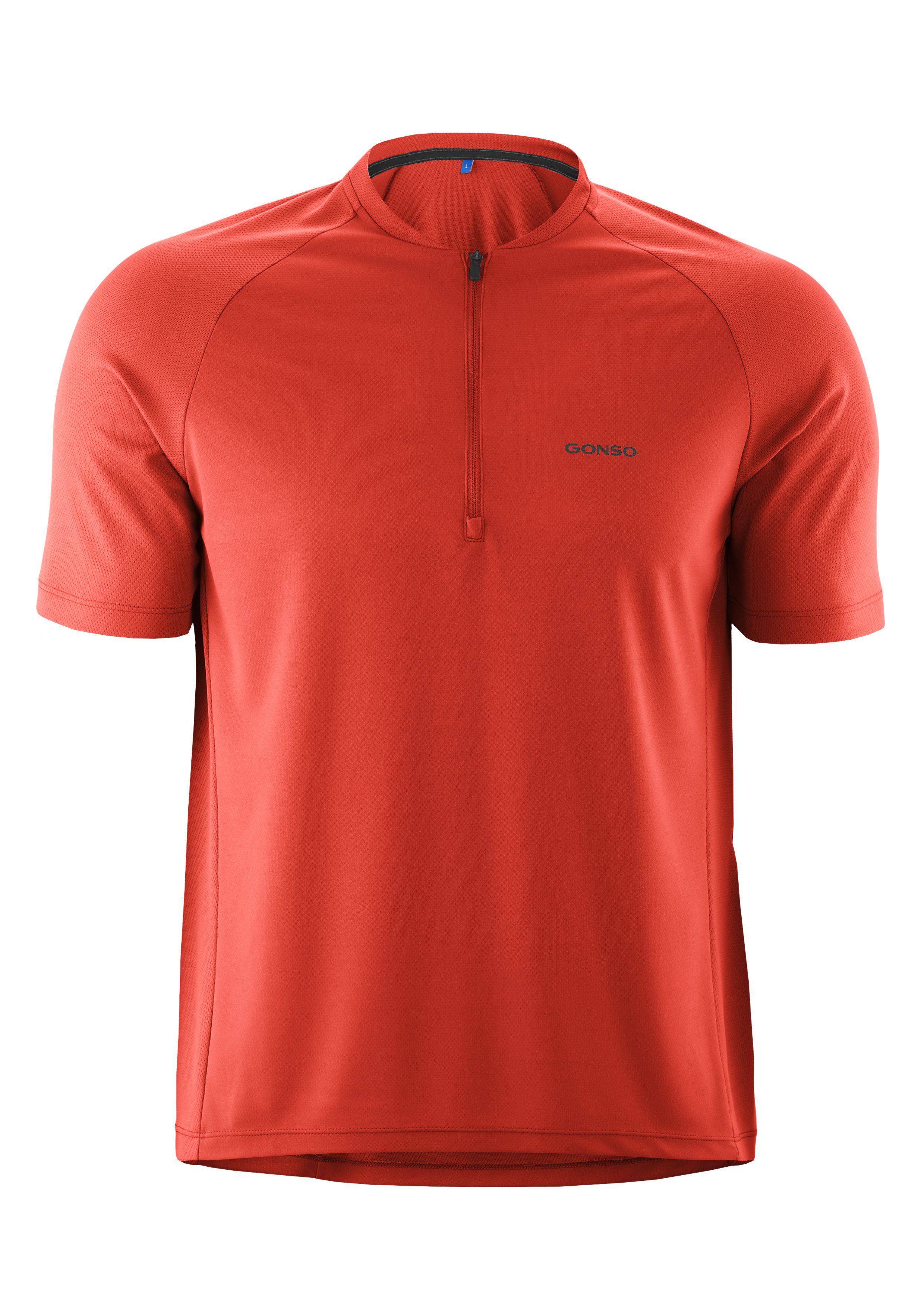 Gonso Radtrikot SITIVO Jersey Blue M Herren Fahrradtrikot mit Rückentasche, Half-Zip Trikot, Loose Fit