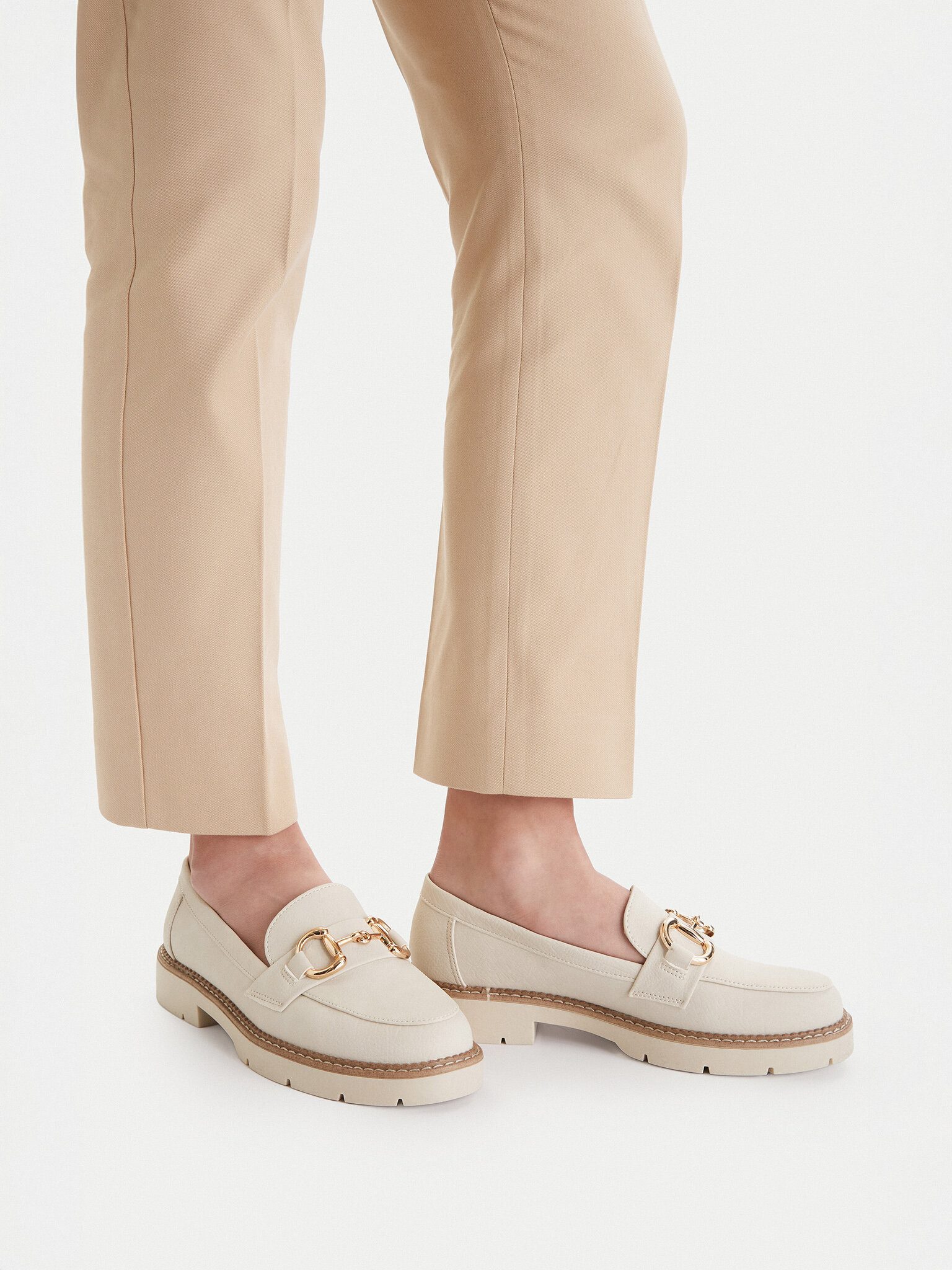 Jenny Jenny Damen-Loafers Écru Beige Mokassin