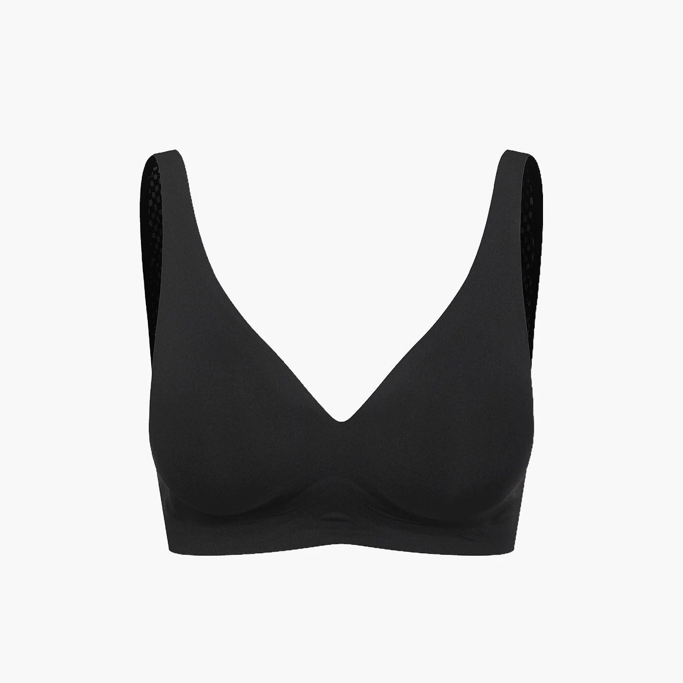 cfab Bügelloser BH Comfort Push up BH mit Spitze-Schwarz-XS (1-tlg) günstig online kaufen