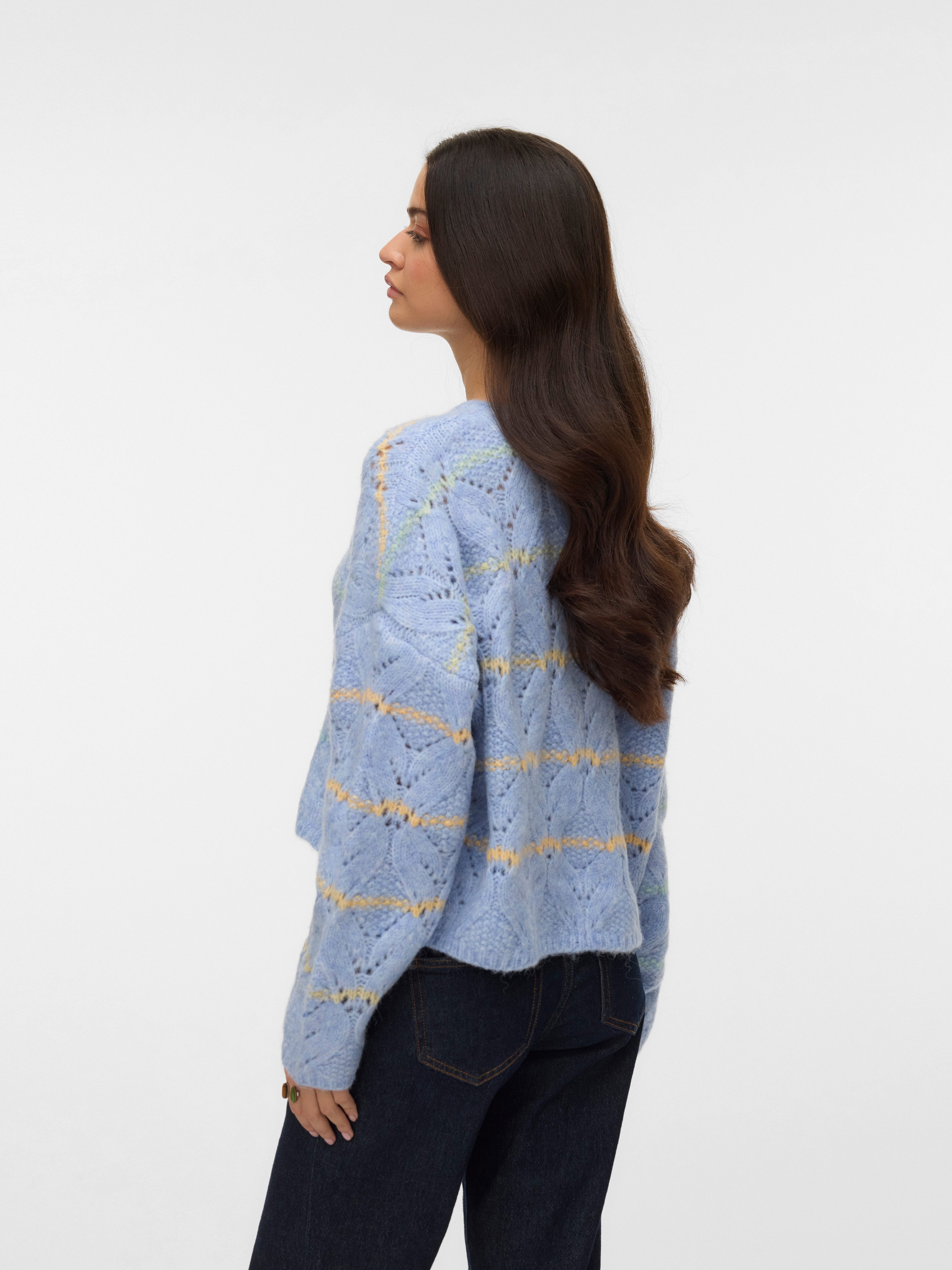Vero Moda Strickpullover VMNEW HATTY LS O-N STITCH PULLOVER BOO mit zarten günstig online kaufen