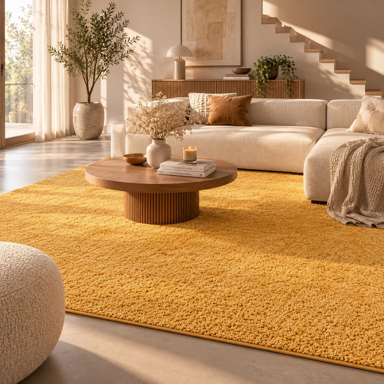 Snapstyle Veloursteppich Hochflor Velours Teppich Mona, Rechteckig, Höhe: 16 mm