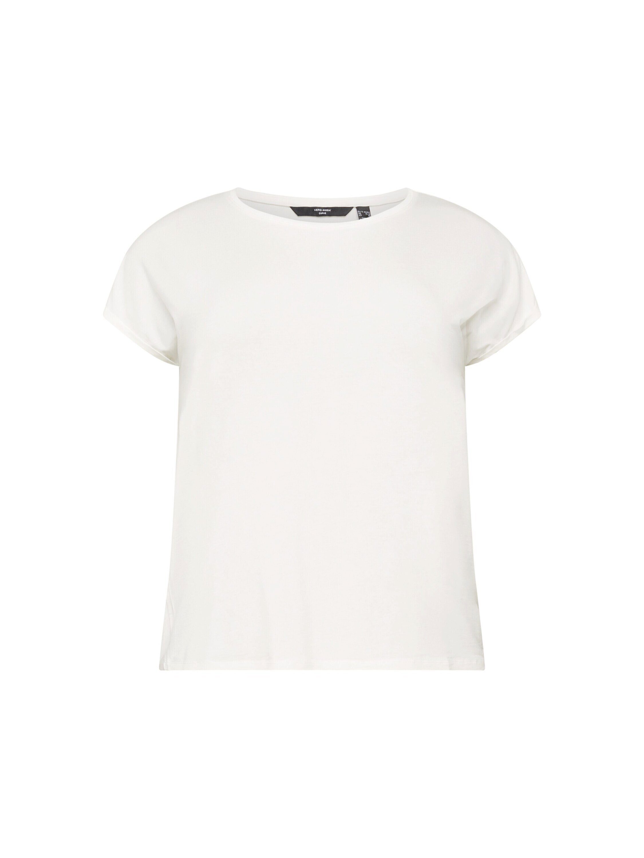 Vero Moda Curve T-Shirt Aya (1-tlg) Plain/ohne Details, Abgesteppter  Saum/Kante