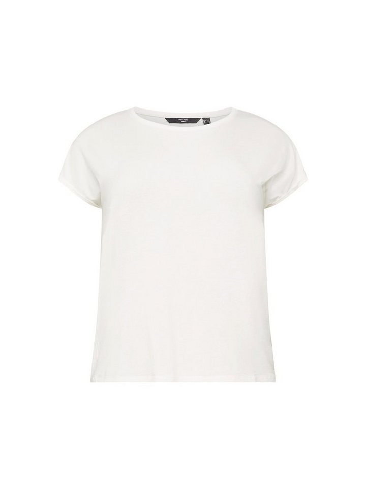 Vero Moda Curve T-Shirt Aya (1-tlg) Plain/ohne Details, Abgesteppter  Saum/Kante