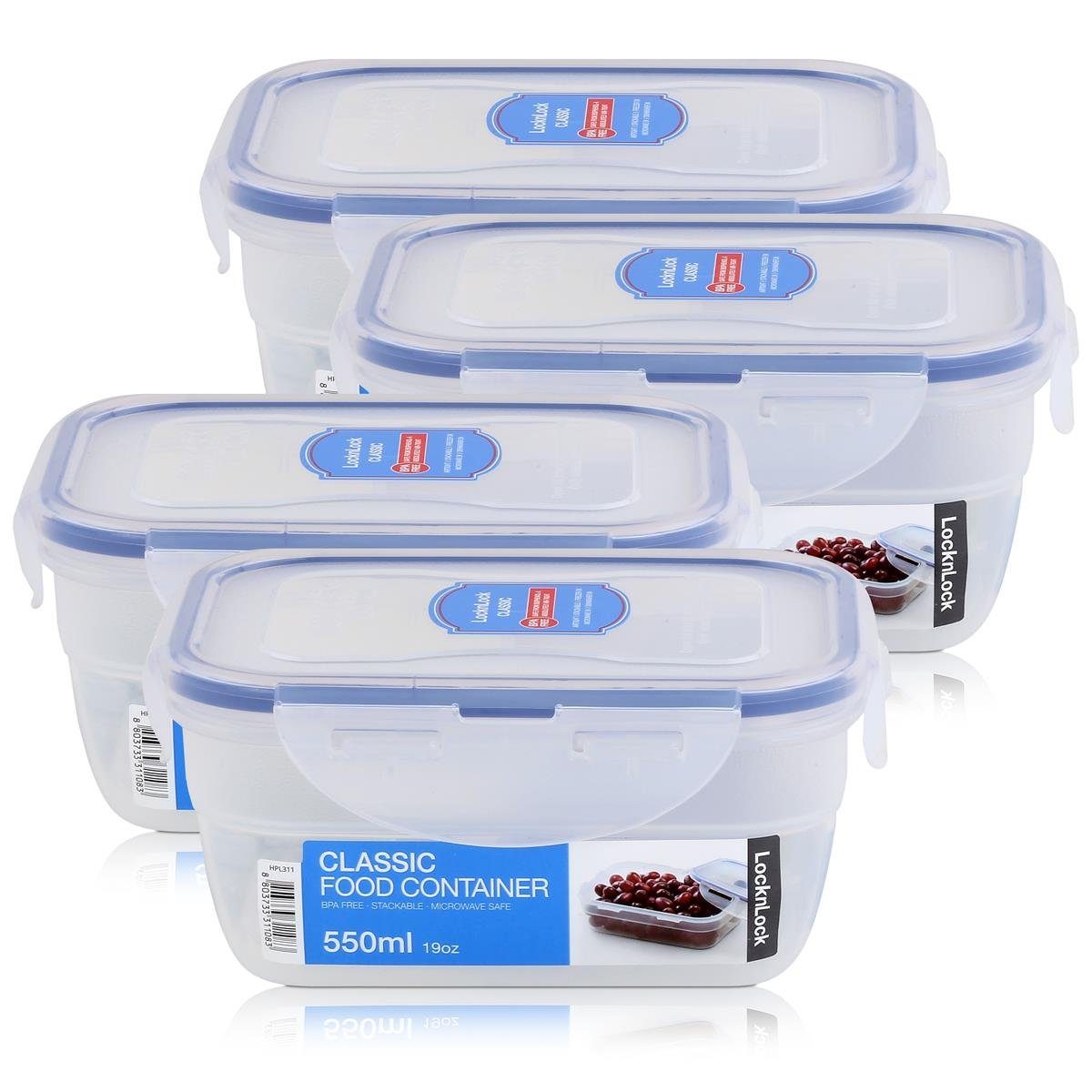 LocknLock Vorratsdose LocknLock Classic HPL311 Frischhaltedose 550ml - Luft und Wasserdicht, Kunststoff