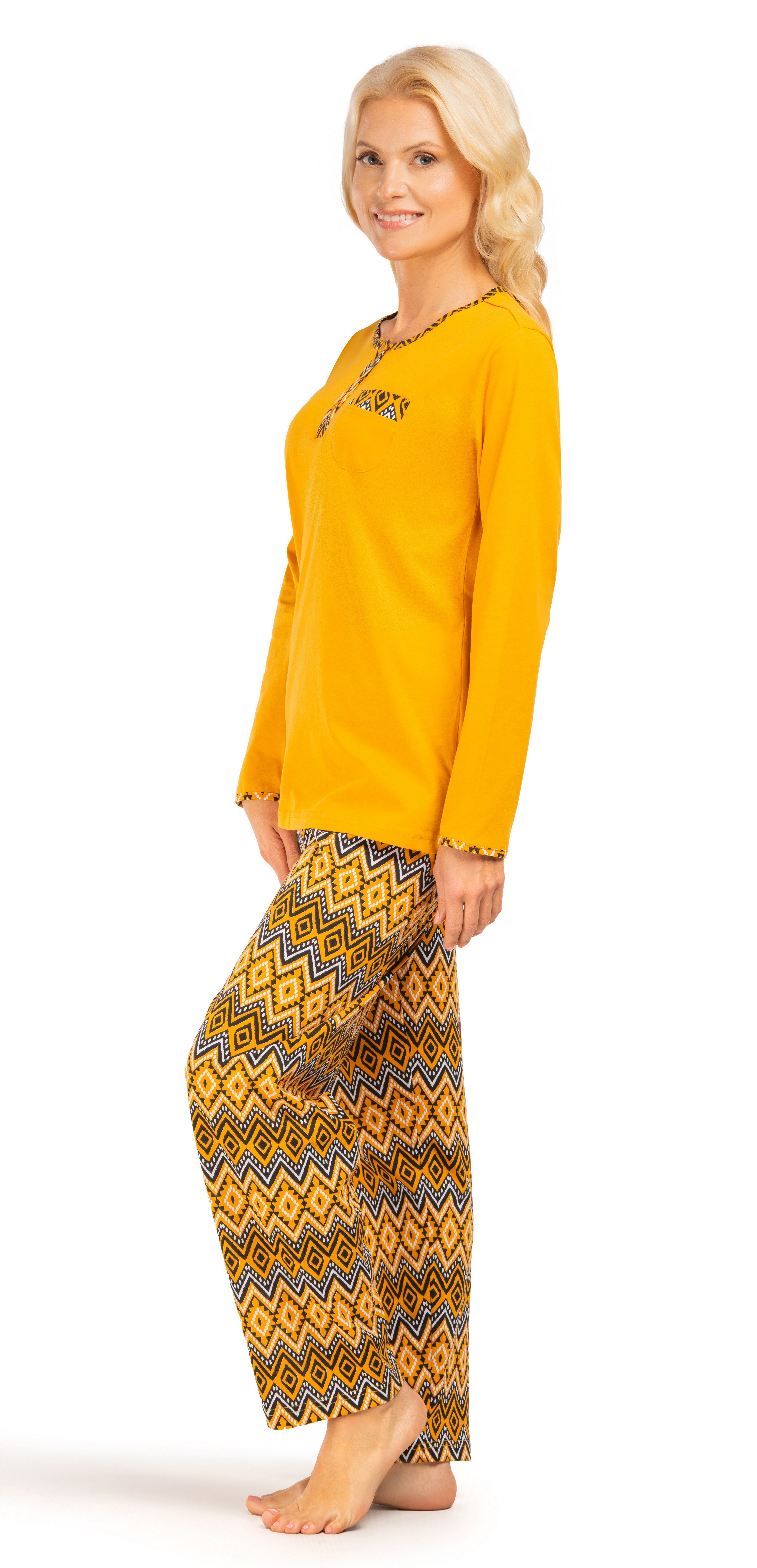 Consult-Tex Pyjama Damen 2er Pack Langarm Pyjama Schlafanzug mit Knopfleiste,Baumwolle (Spar-Set, 2 Stück) aus reiner Baumwolle-Jerse Qualität