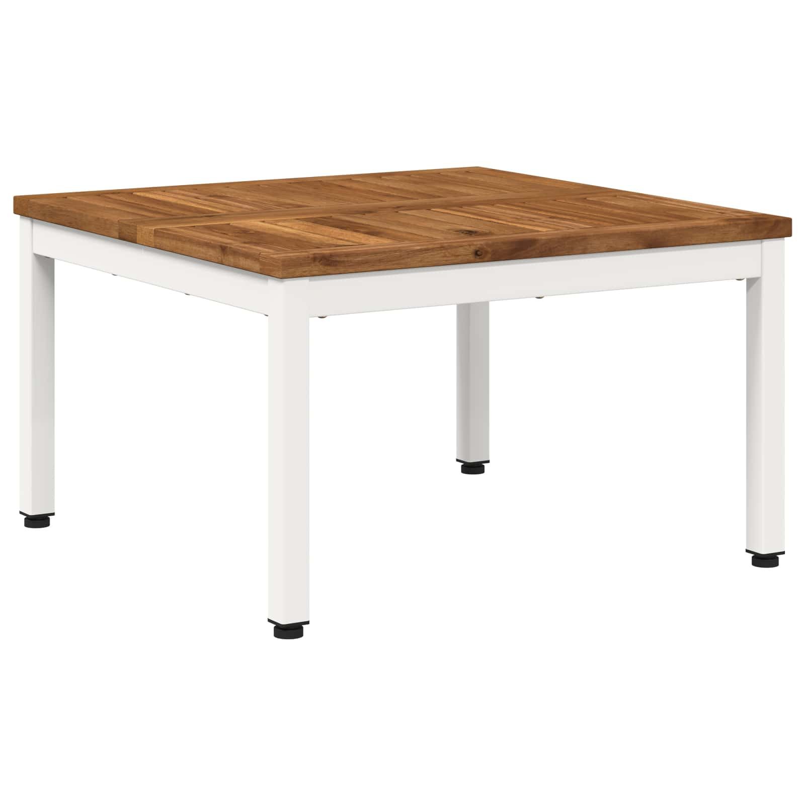 vidaXL Couchtisch 60 x 605 x 36 cm Couchtisch Natürlich und Weiß 60x60,5x36 cm