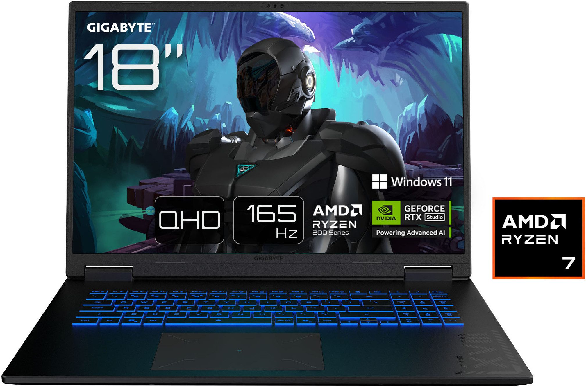 Gigabyte GAMING A18 Gaming-Notebook (45,72 cm/18 Zoll, AMD Ryzen 7 260, GeForce RTX 5060, 1000 GB SSD)