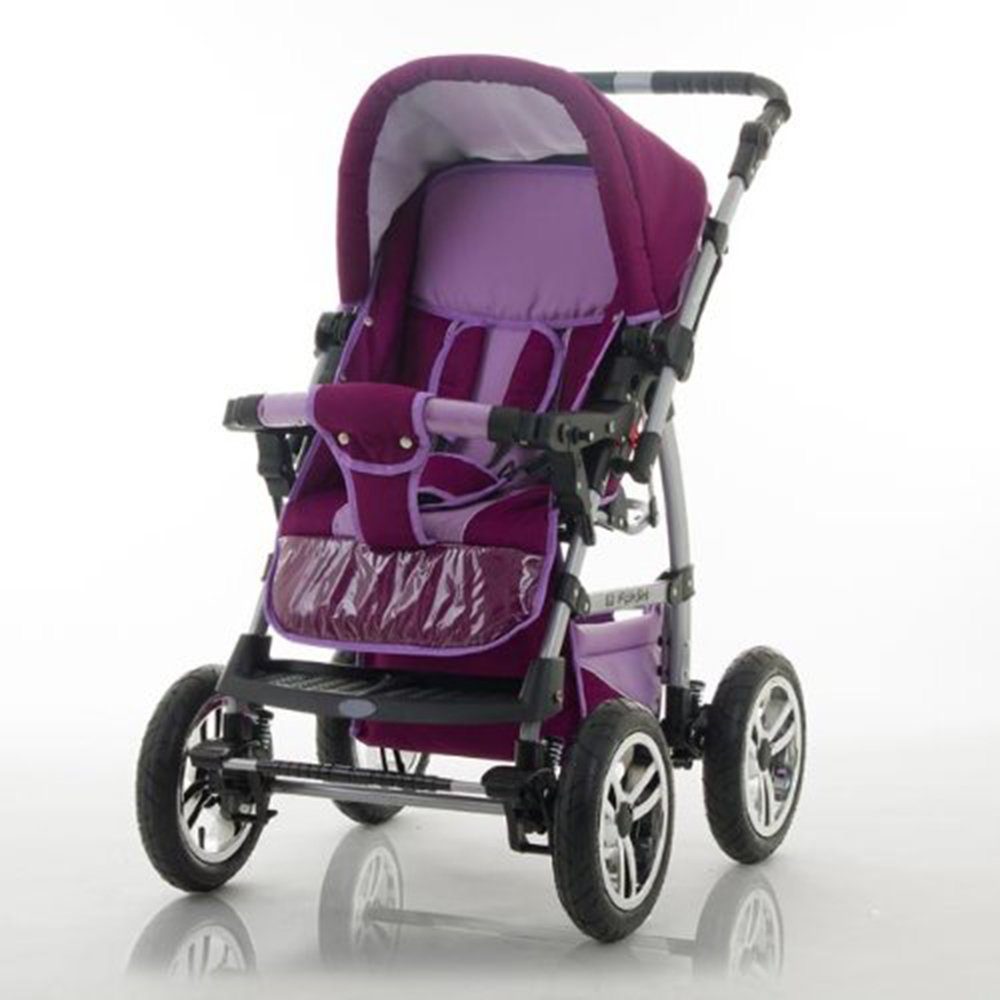 in 14 18 Kinderwagen-Set Teile Farben Bordeaux-Flieder - Flash - in Kombi-Kinderwagen babies-on-wheels 1 2