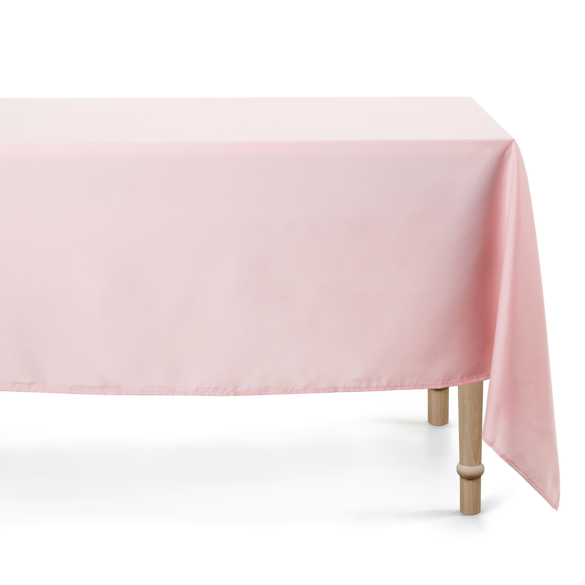 partydeco Tischdecke, Tischdecke rechteckig 180x300cm Polyester Stoff Rosa matt