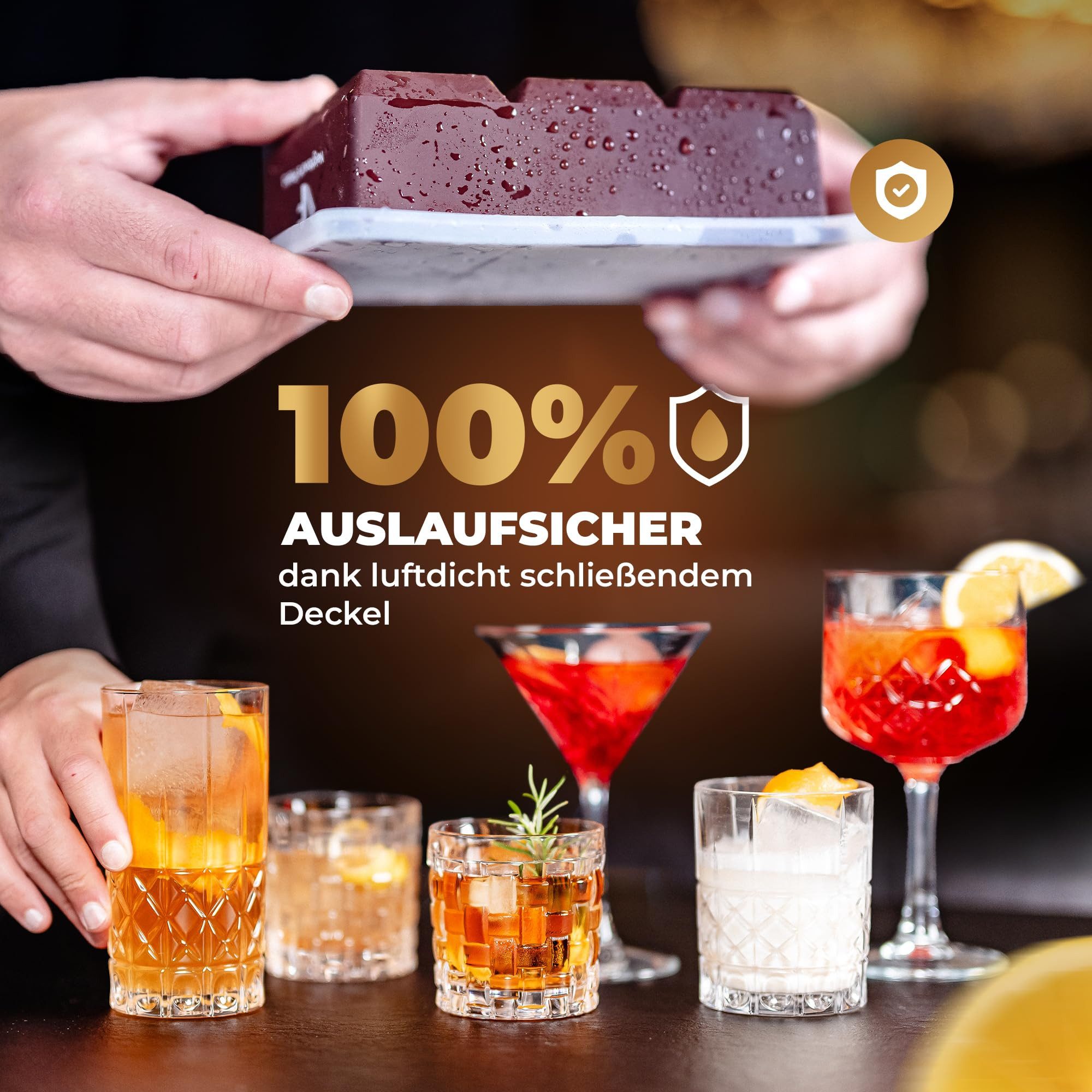 Eiswürfelform Eiswürfelform 2er Pack 12x Eiswürfel Platin-Silikon Eis Kugel Form, (2er Pack)