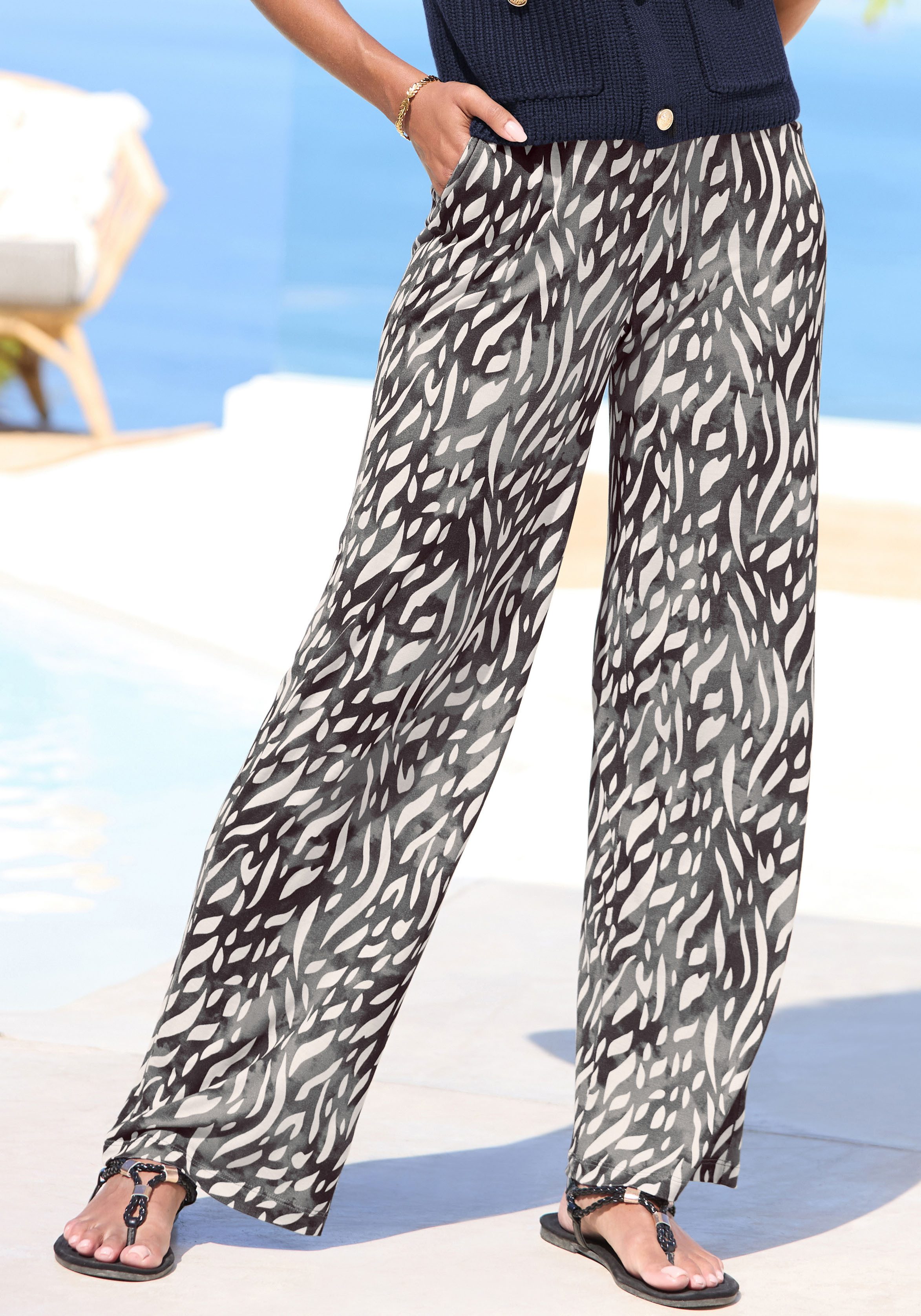 LASCANA Palazzohose aus Viskosejersey, Schlupfhose mit günstig online kaufen