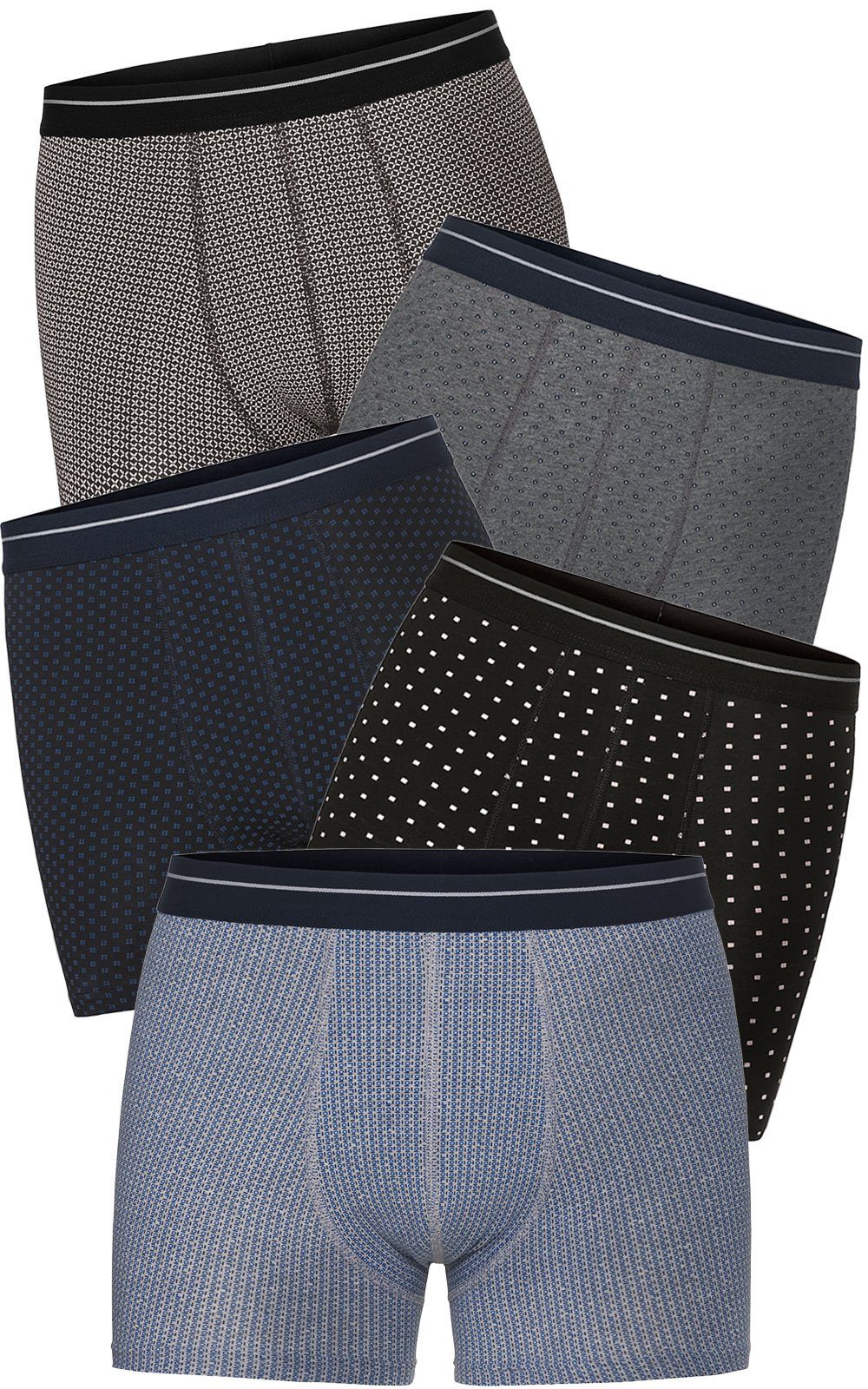 Franco Bettoni Boxershorts (Packung, 5-St., 5er-Pack) mit weichen Flachnäht günstig online kaufen