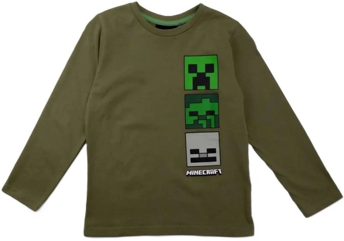Langarmshirt Minecraft langarm T-Shirt 6-12 Jahre Jungen + Mädchen