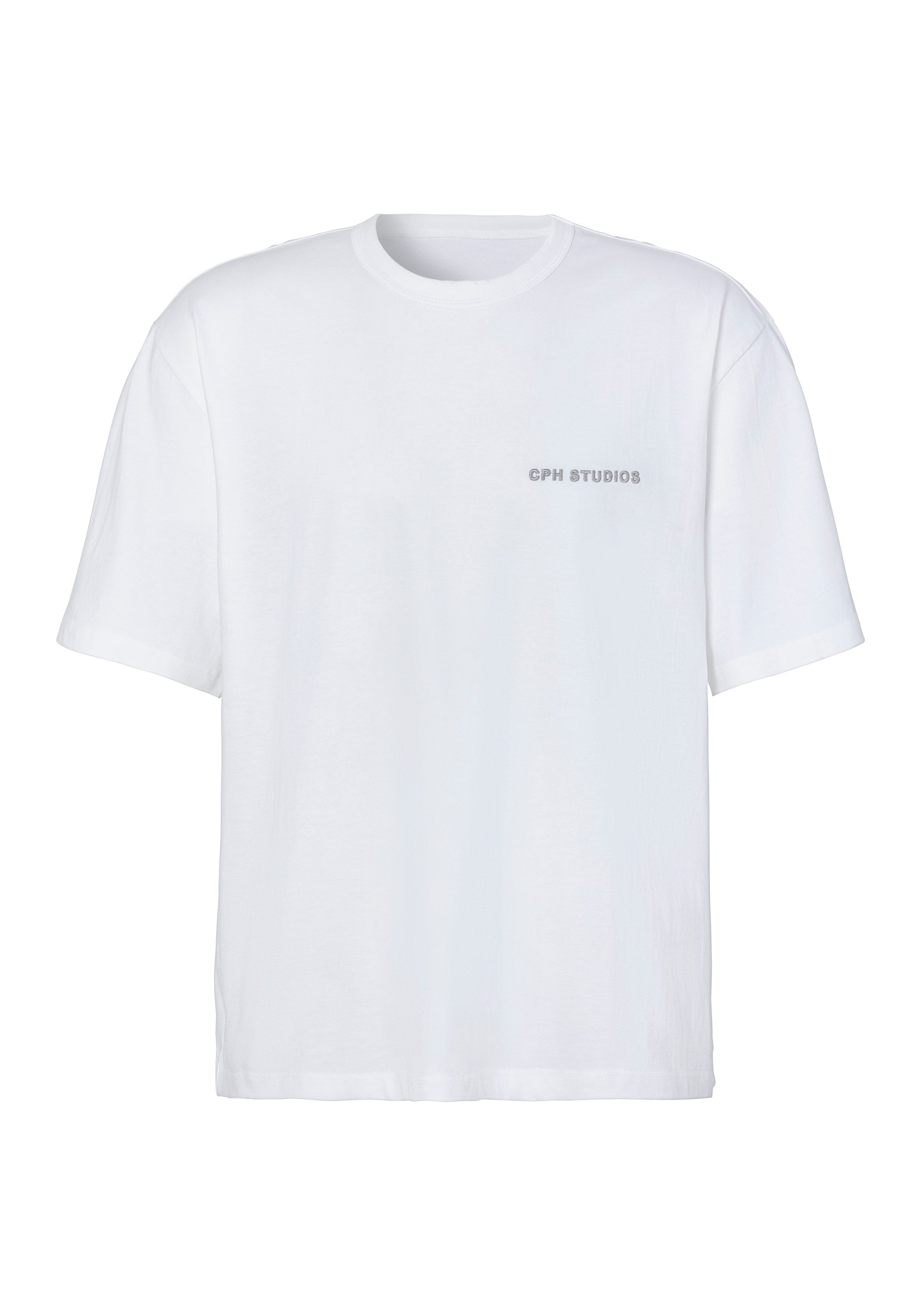Copenhagen Studios T-Shirt mit hochwertiger Logostickerei, Loose-fit, Oversize-Shirt aus heavy Bio-Baumwoll-Qualität. Reduzierter Preis € 34,00. Unverbindliche Preisempfehlung € 49,00