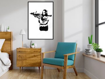 Artgeist Poster Banksy Mona Lisa with Rocket Launcher