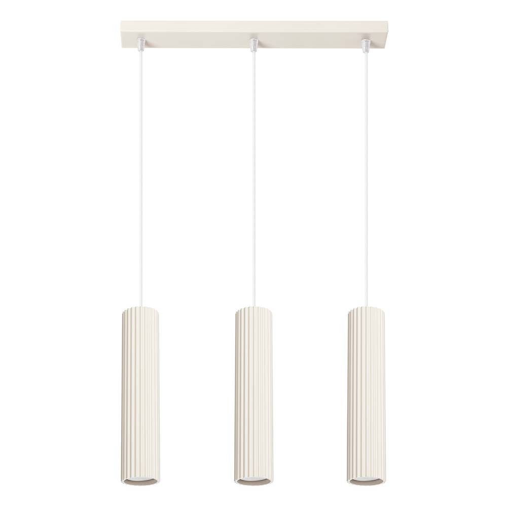 SOLLUX lighting Pendelleuchte, Leuchtmittel nicht inklusive, Deckenlampe Pendelleuchte Hängelampe Esszimmerlampe Beige 3-Flammig H