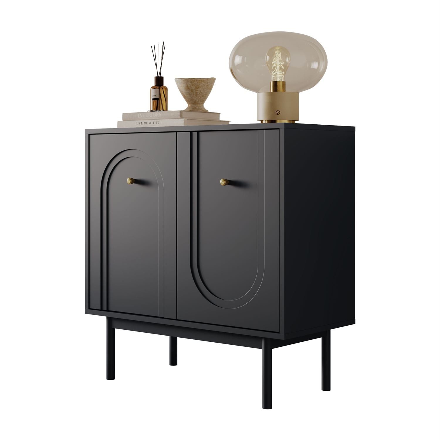 Lookway Kommode LIBERTY 2D auf holzbeinen