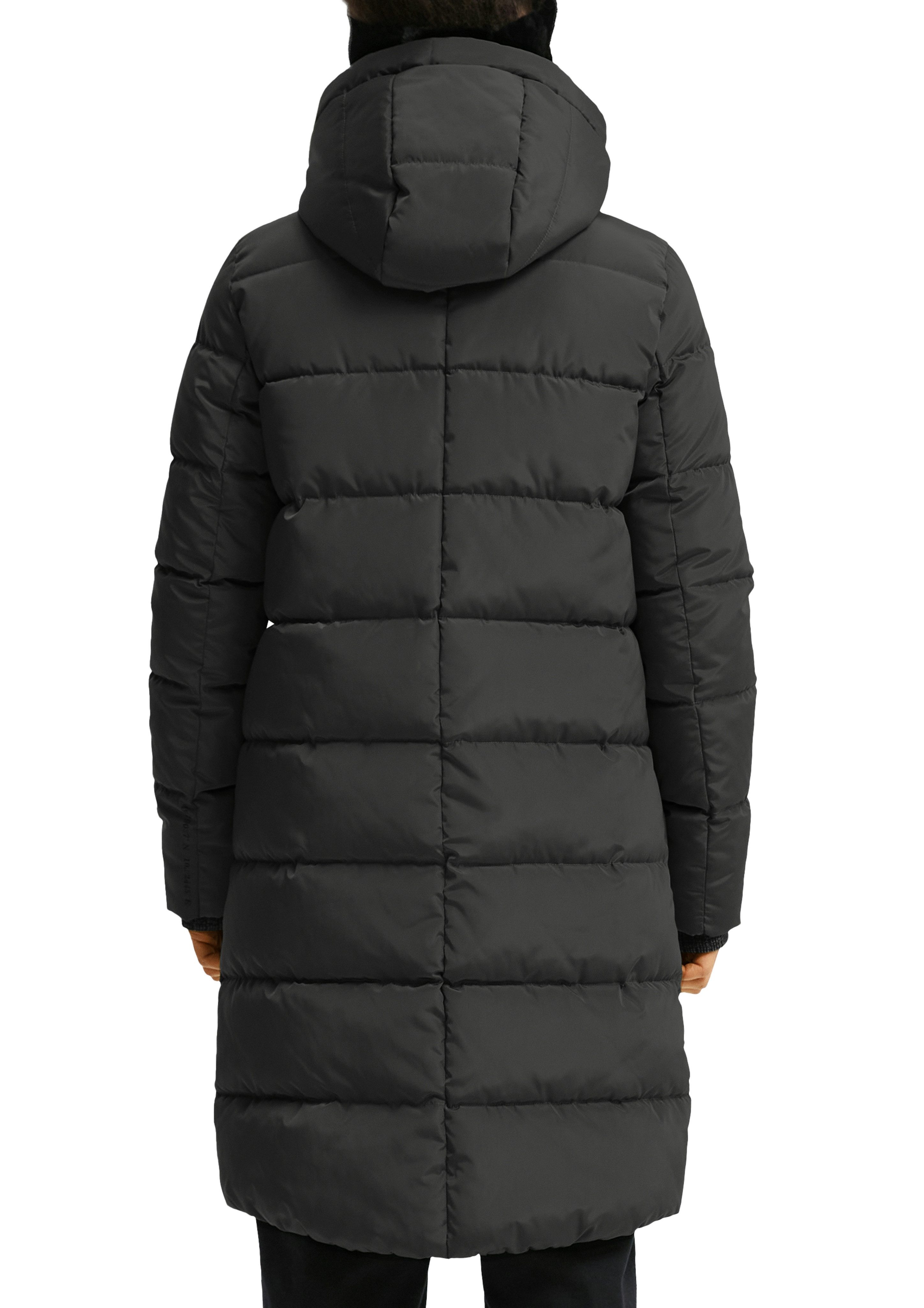 QS Steppjacke lang, mit Kapuze