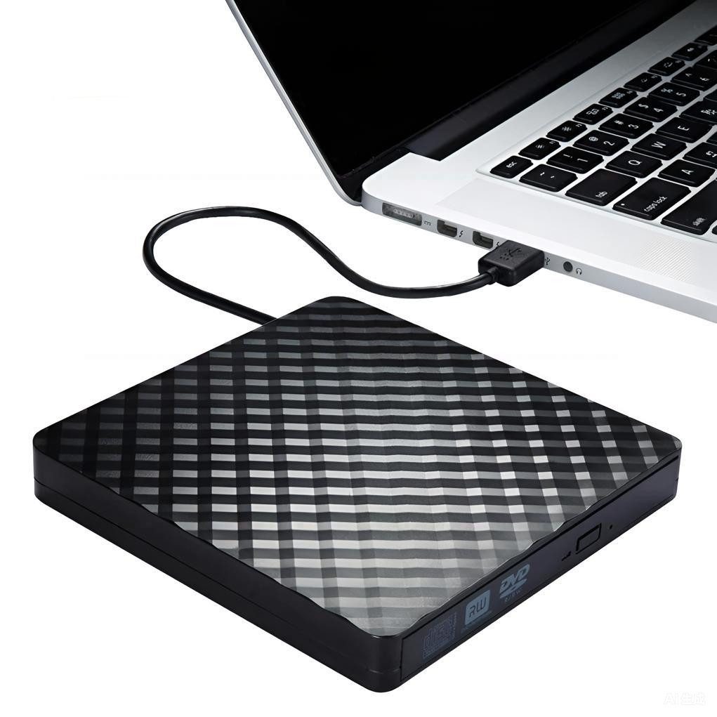 ibettertec CD-Laufwerk, USB 3.0 Slim Externes CD-DVD-ROM-Laufwerk Writer DVD-Brenner (DVD 8x/CD 24x, Externes DVD-Laufwerk,Kompatibel mit Windows)