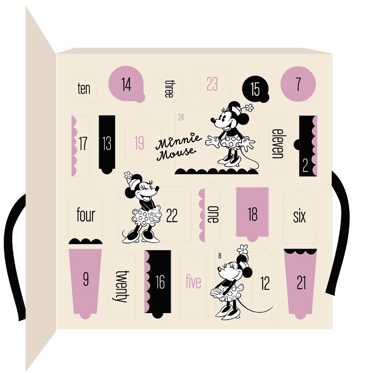 ACCENTRA Adventskalender Disney Minnie Mouse Adventskalender – 24x Beauty, aufklappbar, im Minnie Mouse Look