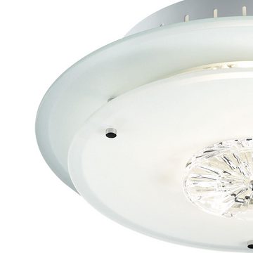 etc-shop LED Deckenleuchte, Leuchtmittel inklusive, Warmweiß, Deckenlampe Deckenleuchte Kristallleuchte Designleuchte Metall, Chrom