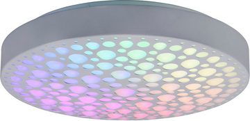 TRIO Leuchten LED Deckenleuchte Chizu, CCT - über Fernbedienung, Memoryfunktion, LED fest integriert, Farbwechsler, warmweiß - kaltweiß, Regenbogen RGB-Wechsel, dimmbar per Fernbedienung, Memory, Nachtlicht