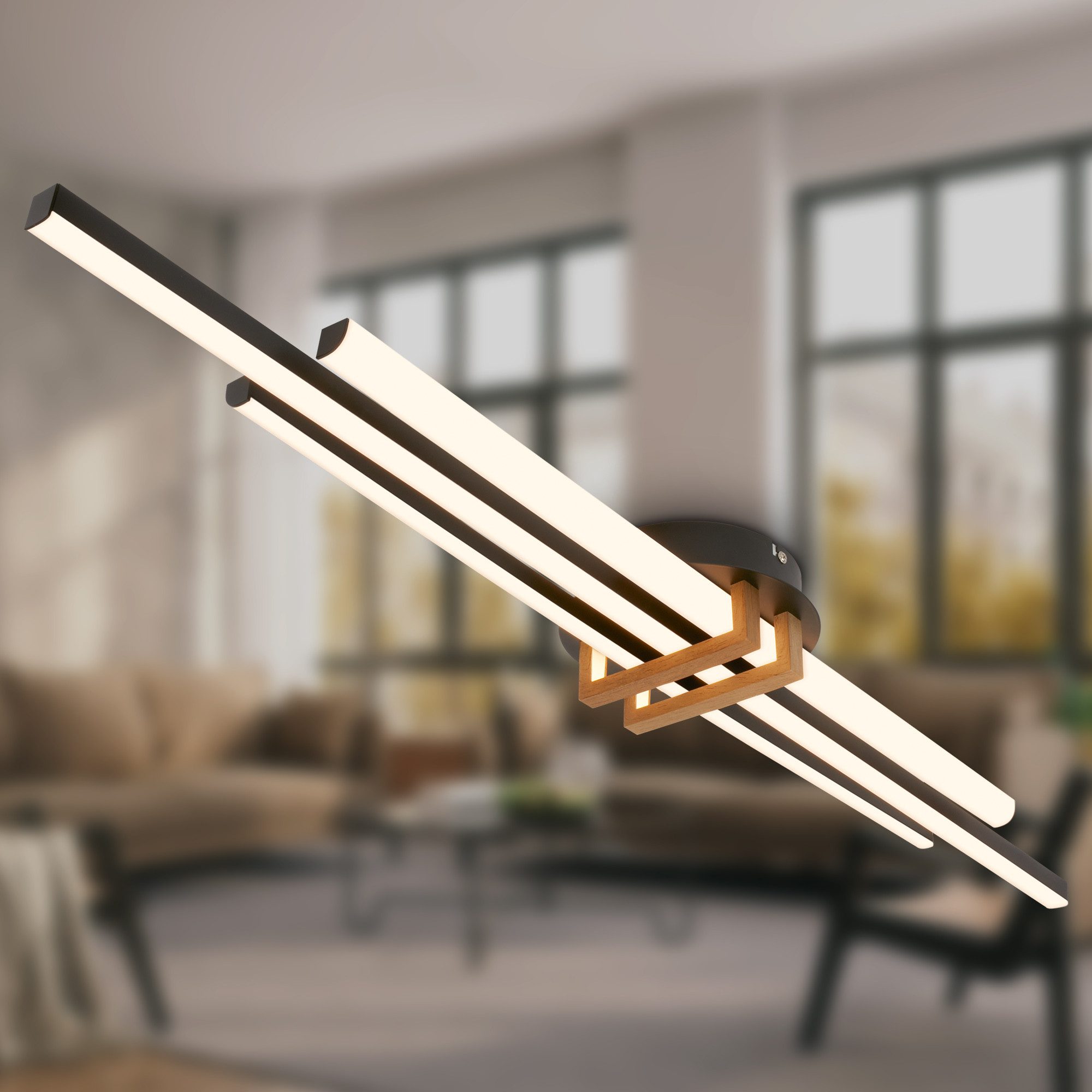 Briloner Leuchten LED Deckenleuchte Eckprofile Energiesparend, LED fest integriert, Warmweiß, Neutralweiß, Kaltweiß, Warmweißes Licht Flaches Design