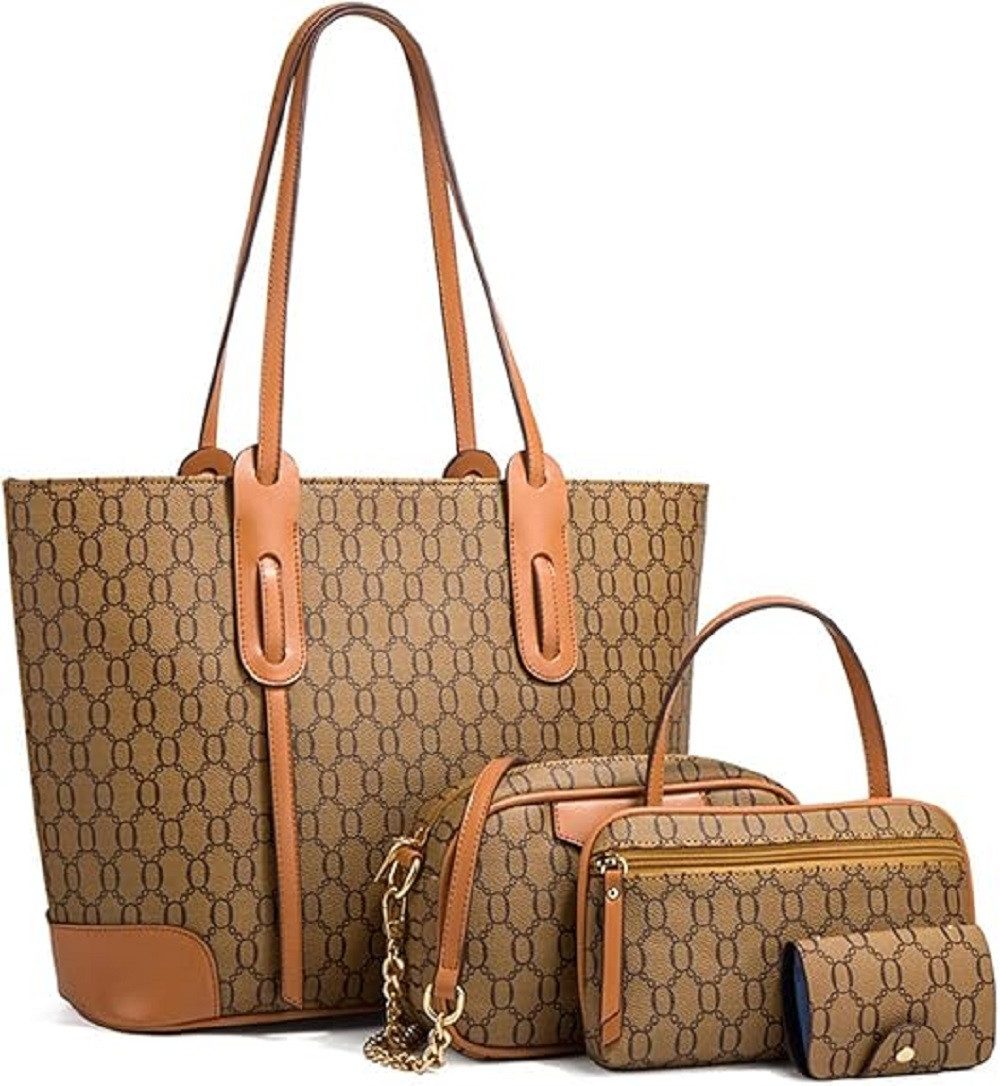 AURIVION Wickeltasche Großes, vierteiliges Set Muttertasche (Set, 1-tlg., diagonale Straddle-Tasche für Damen), Handtasche mit einer Schulter