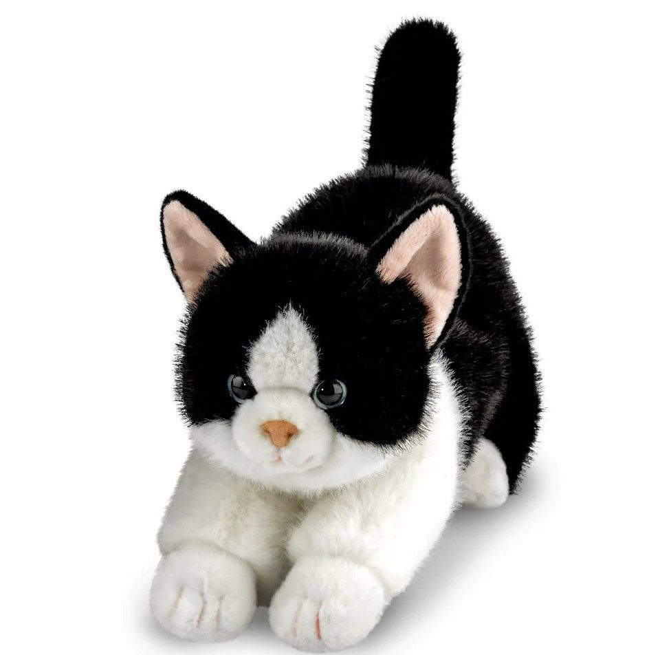 Aurora World Plüschfigur Aurora 61613 - Borealis Cat Domino Tuxedo, Katze schwarz-weiß, Plüs...