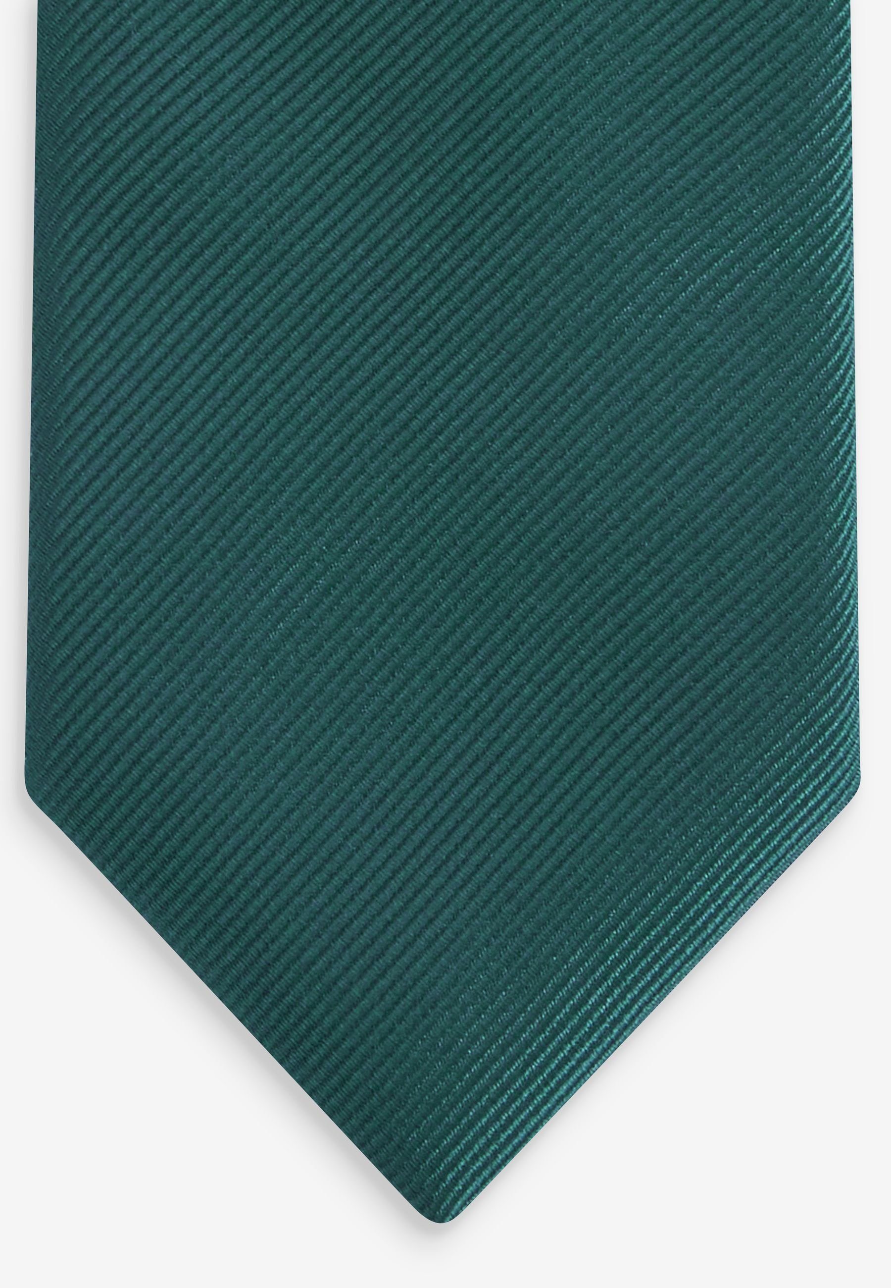 Schmale Green Twill-Krawatte Krawatte Next (1-St)