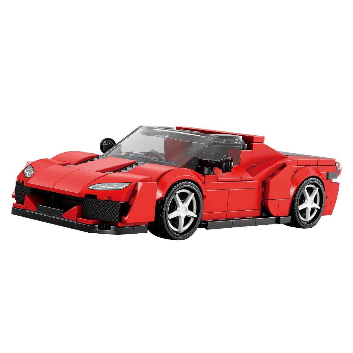 Reobrix 828 Spielbausteine, (Klemmbaustein Set, 298 St., 298-teiliges Fahrzeugmodell im Maßstab 1:24), Kompakter Sportwagen mit dynamischem Design