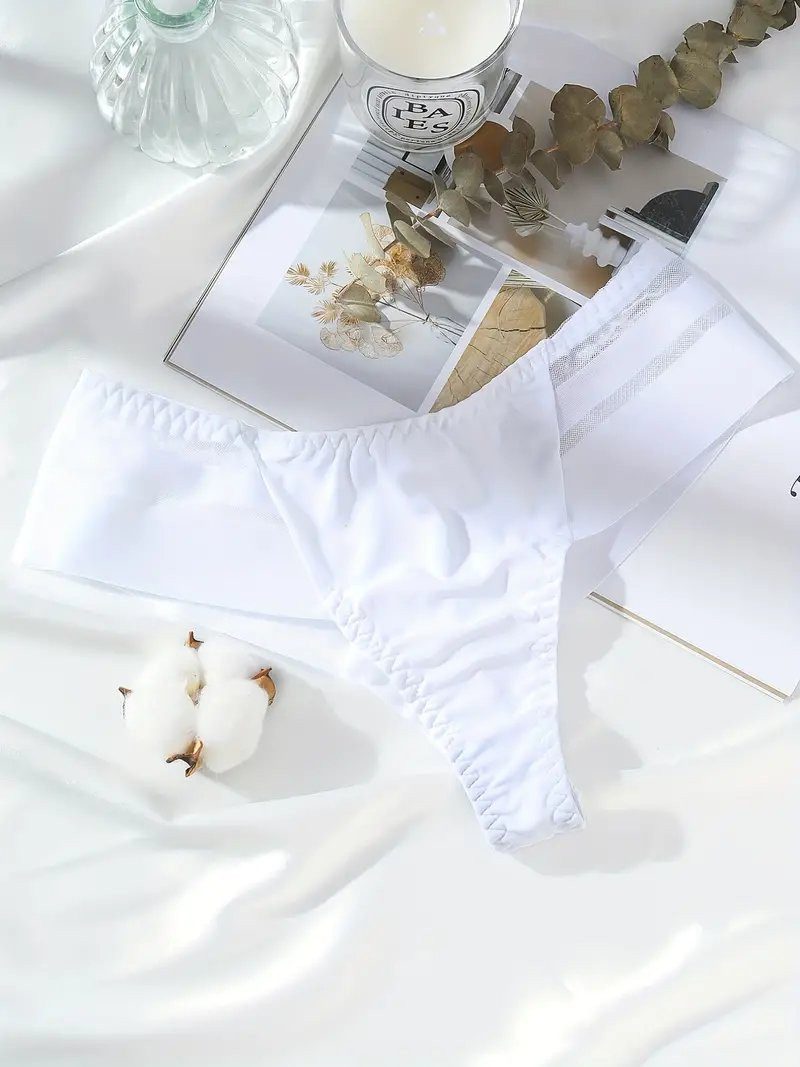 Tangaslip Kontrast-Mesh-Panty, Intimates-Höschen, Brasilien Slips
