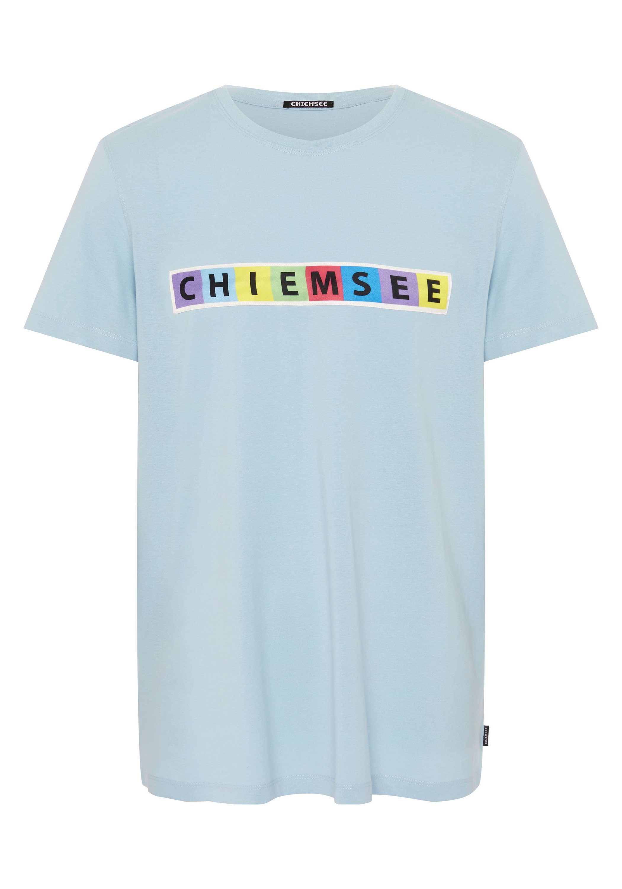 Sky Blue mit Print-Shirt Chiemsee T-Shirt Multicolour-Logo