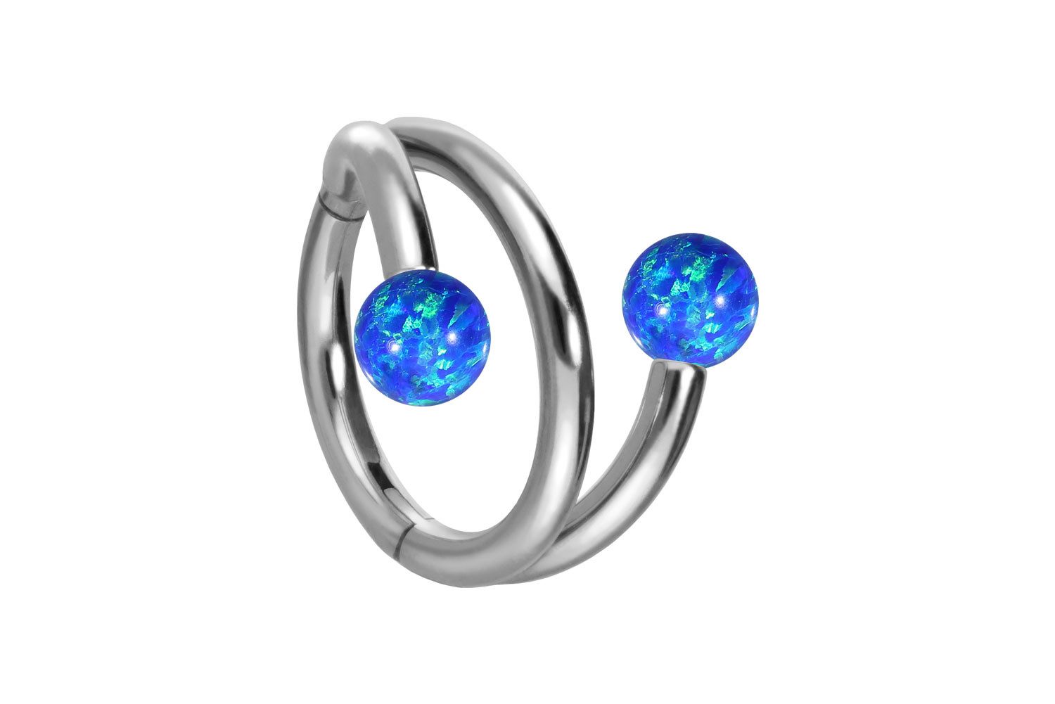 Nasenpiercing Titan Segmentring Clicker mit Innengewinde 3 RINGE + 2 SYNTHETISCHE