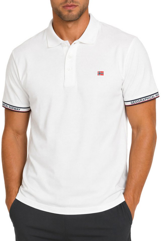 Geographical Norway Poloshirt Herren Regular Fit Polohemd bakoliar men Bedruckte Ärmelabschlüsse mit Markenprint